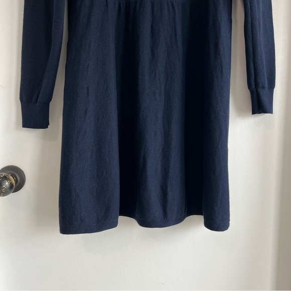 Boden Relaxed Knitted Mini Dress in Navy With Nautical Buttons, Size 2R - Picture 7 of 11